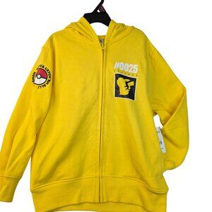 Pokemon Pikachu Yellow Hoodie Jacket S 6/7 Kids Cotton Blend